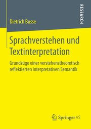 Sprachverstehen und Textinterpretation, Busse Dietrich