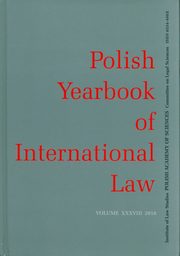 Polish Yearbook of International Law Volume XXXVIII 2018, 