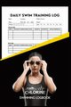 Powered By Chlorine Competitive Swimmer Daily Swim Training Log, Tyson Allison