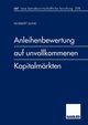 Anleihenbewertung auf unvollkommenen Kapitalmrkten, Klink Norbert