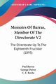 Memoirs Of Barras, Member Of The Directorate V2, Barras Paul