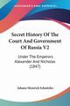 Secret History Of The Court And Government Of Russia V2, Schnitzler Johann Heinrich