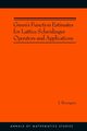 Green's Function Estimates for Lattice Schrdinger Operators and Applications, Bourgain Jean