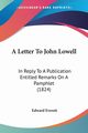 A Letter To John Lowell, Everett Edward