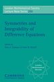 Symmetries and Integrability of Difference Equations, 