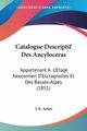 Catalogue Descriptif Des Ancyloceras, Astier J. E.