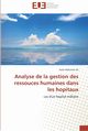 Analyse de la gestion des ressouces humaines dans les hopitaux, ALI-N