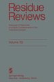 Residue Reviews, Gunther Francis A.