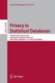 Privacy in Statistical Databases, 