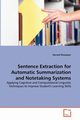 Sentence Extraction for Automatic Summarization and Notetaking Systems, Khanpour Hamed