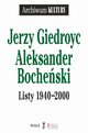 Listy 1940-2000, Jerzy Giedroyc, Aleksander Bocheski