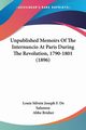 Unpublished Memoirs Of The Internuncio At Paris During The Revolution, 1790-1801 (1896), Salamon Louis Sifrein Joseph F. De