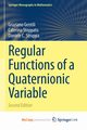 Regular Functions of a Quaternionic Variable, Gentili Graziano