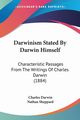 Darwinism Stated By Darwin Himself, Darwin Charles