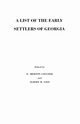 List of the Early Settlers of Georgia, Coulter E. Merton