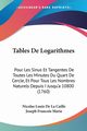 Tables De Logarithmes, Caille Nicolas Louis De La