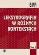 Leksykografia w rnych kontekstach, 