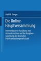 Die Online-Hauptversammlung, Seeger Axel M.