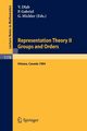 Representation Theory II. Proceedings of the Fourth International Conference on Representations of Algebras, held in Ottawa, Canada, August 16-25, 1984, 