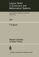 Modern Analysis of Value Theory, Fujimori Y.