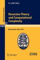 Recursion Theory and Computational Complexity, 