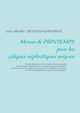 Menus de printemps pour les coliques nphrtiques uriques, Menard Cdric
