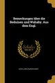 Bemerkungen ber die Beduinen und Wahaby. Aus dem Engl., Burckhardt John Lewis