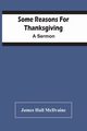 Some Reasons For Thanksgiving, Hall McIlvaine James