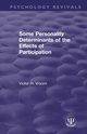 Some Personality Determinants of the Effects of Participation, Vroom Victor H.