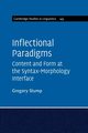 Inflectional Paradigms, Stump Gregory