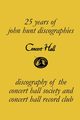 Concert Hall. Discography of the Concert Hall Society and Concert Hall Record Club., Hunt John