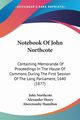 Notebook Of John Northcote, Northcote John