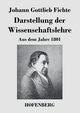 Darstellung der Wissenschaftslehre, Fichte Johann Gottlieb