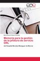 Memoria para la gestin de la jefatura de servicio ORL, Gmez Gonzlez Maria Rosario