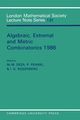 Algebraic, Extremal, and Metric Combinatorics, 1986, 