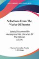 Selections From The Works Of Fronto, Fronto Marcus Cornelius