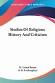 Studies Of Religious History And Criticism, Renan M. Ernest