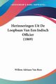 Herinneringen Uit De Loopbaan Van Een Indisch Officier (1869), Van Rees Willem Adriaan