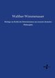 Beitrge zur Kritik des Determinismus aus neuester deutscher Philosophie, Wimmenauer Walther