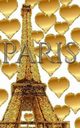 Paris gold  glitter Hearts  eiffel Tower creative blank journal, Huhn Michel