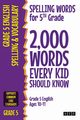 Spelling Words for 5th Grade, STP Books