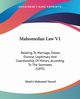 Mahomedan Law V1, Yusoof Moulvi Mahomed