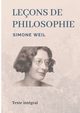Leons de philosophie, Weil Simone