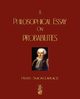 A Philosophical Essay On Probabilities, Pierre Simon Marquis De Laplace