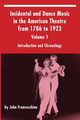 Incidental and Dance Music in the American Theatre from 1786 to 1923, Franceschina John