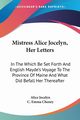 Mistress Alice Jocelyn, Her Letters, Jocelyn Alice