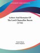 Letters And Remains Of The Lord Chancellor Bacon (1734), Bacon Francis