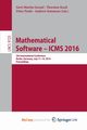 Mathematical Software - ICMS 2016, 