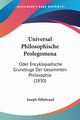 Universal Philosophische Prolegomena, Hillebrand Joseph