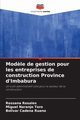 Mod?le de gestion pour les entreprises de construction Province d'Imbabura, Rosales Rossana